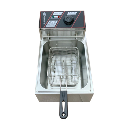 6L Single-Cylinder Electric Fryer Commercial Frying Pan Fries Machine Chicken Chop High-Power Electromagnetic Fryer Snack Equipment