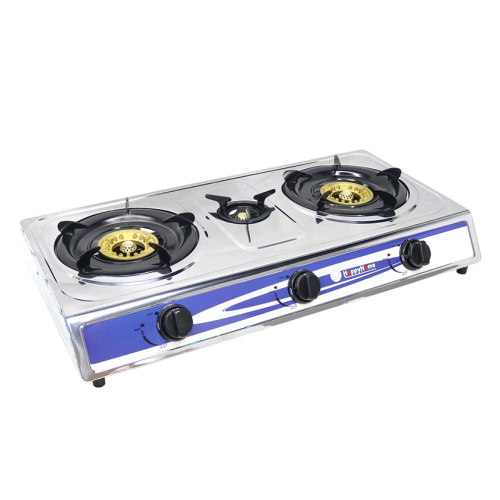 （exclusive for export without domestic sales） stainless steel three-eye desktop energy-saving liquefied gas stove flameout protection