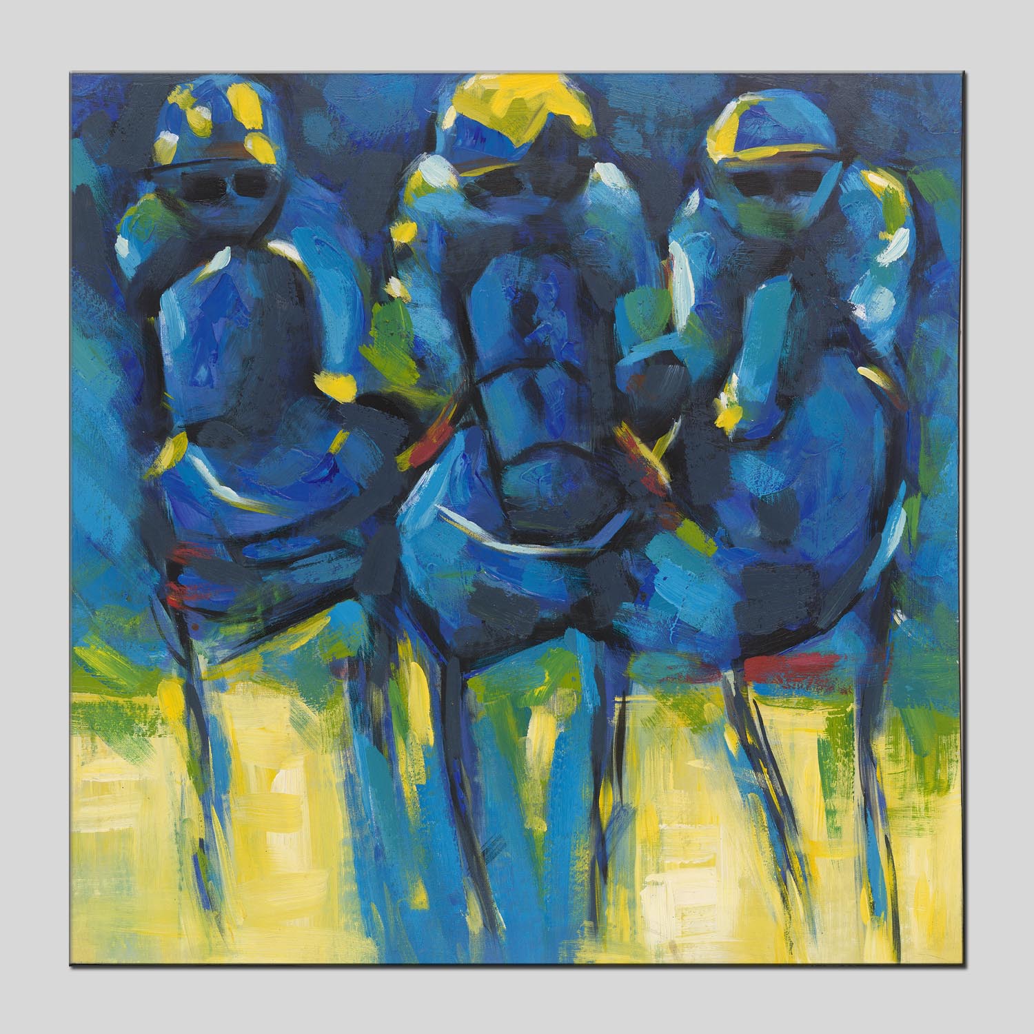 抽象勇士骑马油画抽象印刷画公寓店面会所酒店家装无框有框装饰画