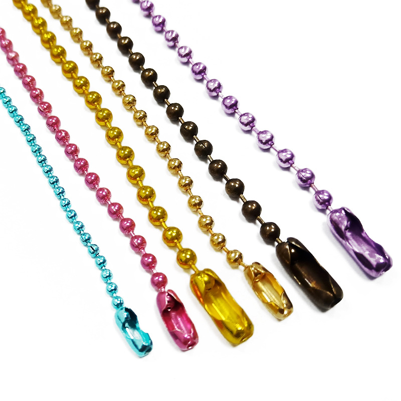 现货波珠链电镀链条金属饰品链子链条服饰配件 装饰配件 彩色链条