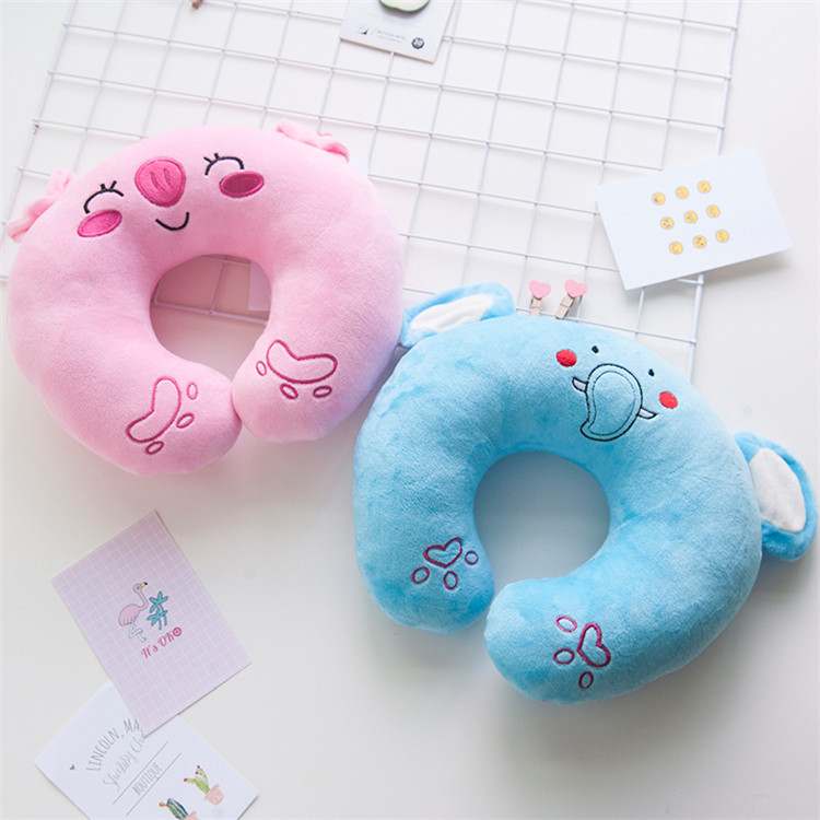 卡通U枕韩版颈枕外贸午睡颈枕旅行枕开车护脖女生颈枕动物