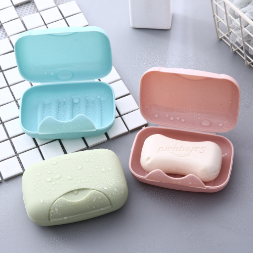 Creative with Cover Sealed Soap Box Stylish and Portable Soap Box Handmade Soap Holder Draining Home Travel Storage Soap Dish