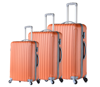 Factory Direct Sales ABS Material Universal Wheel Trolley Case Suitcase Three-Piece Set Foreign Trade Wholesale