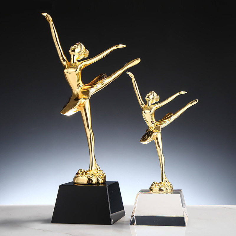 金属奖杯定制舞蹈水晶奖杯小金人跳舞儿童健美广场舞比赛定做刻字