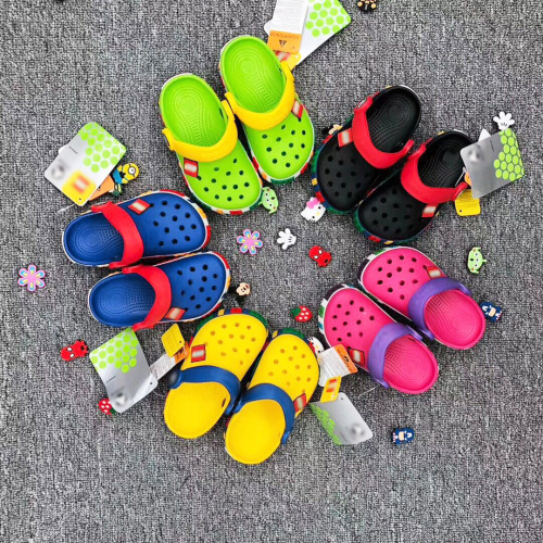 Foreign Trade Original Cross Children‘s Shoes Beach Shoes Small Lego Hole Shoes Children‘s Shoes Summer Children‘s Sandals and Slippers 
