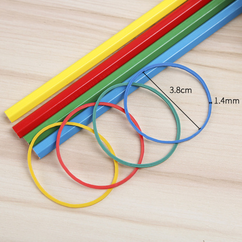 Creative Color Rubber Band 38*1.4 Vietnam Elastic Band Environmental Protection Office Industrial Rubber Band Rubber Products Wholesale