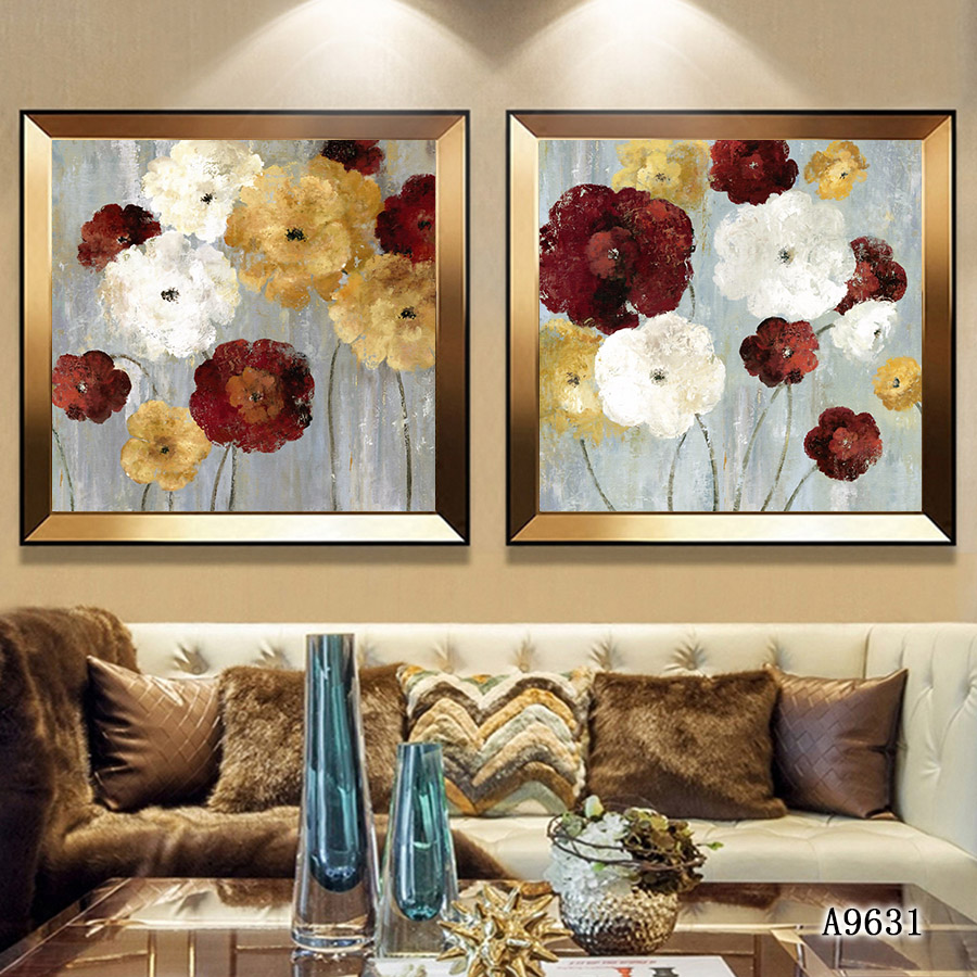 花卉布画风景油画装饰画相框装饰工艺壁画餐厅挂画装饰字画挂画