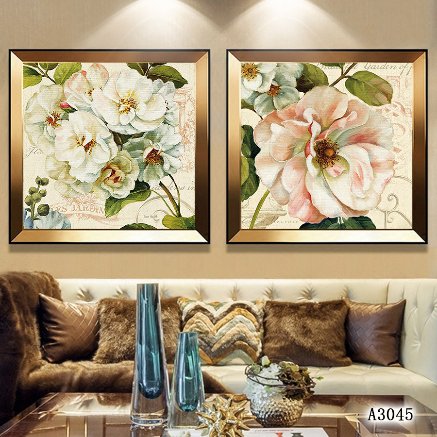 花卉布画风景油画装饰画相框装饰工艺壁画餐厅挂画装饰字画挂画