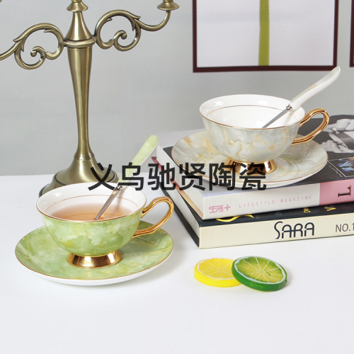 high bone china coffee set ceramic cup daily necessities tableware spoon gold gift