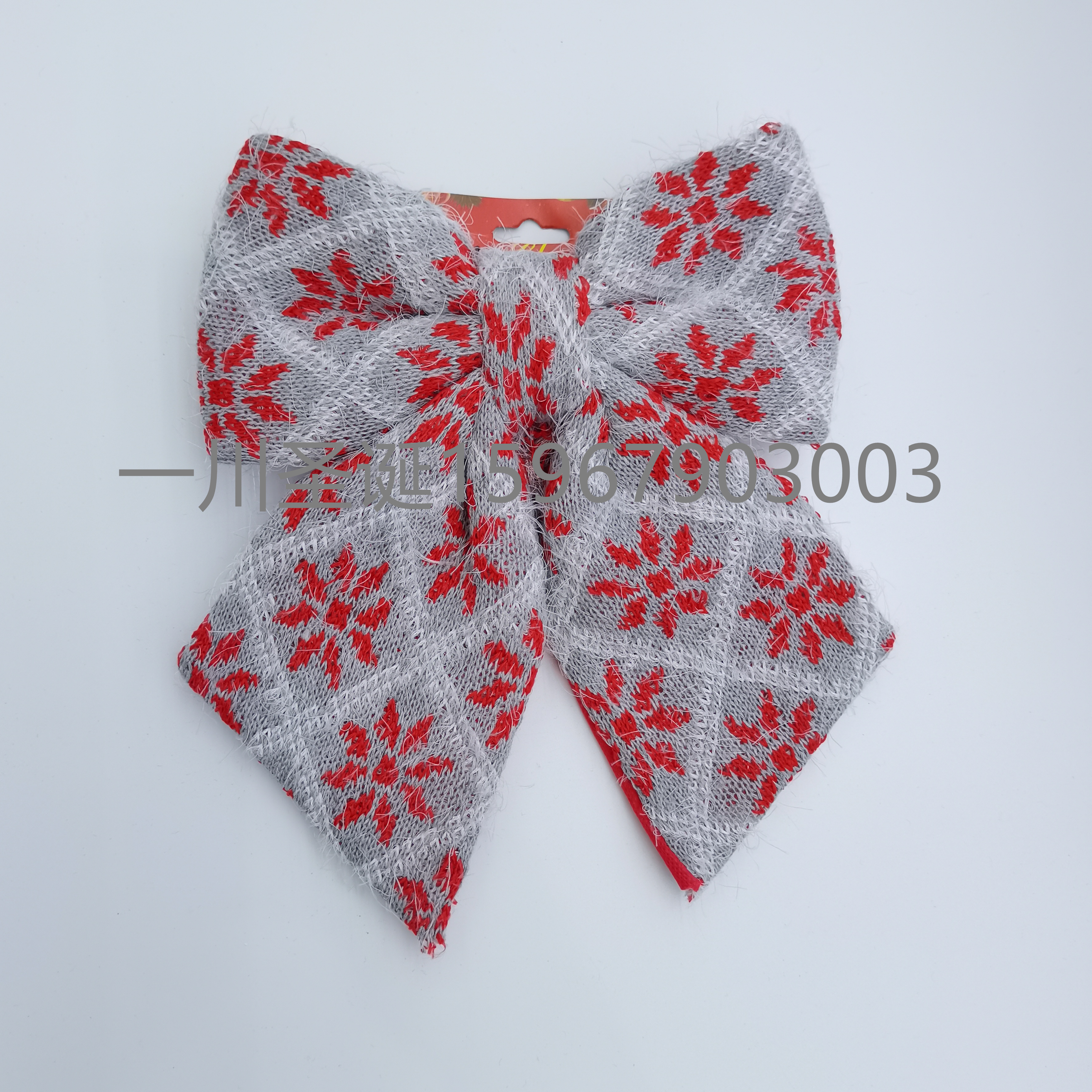 圣诞蝴蝶结，绒布蝴蝶结 圣诞用品 节日装饰品