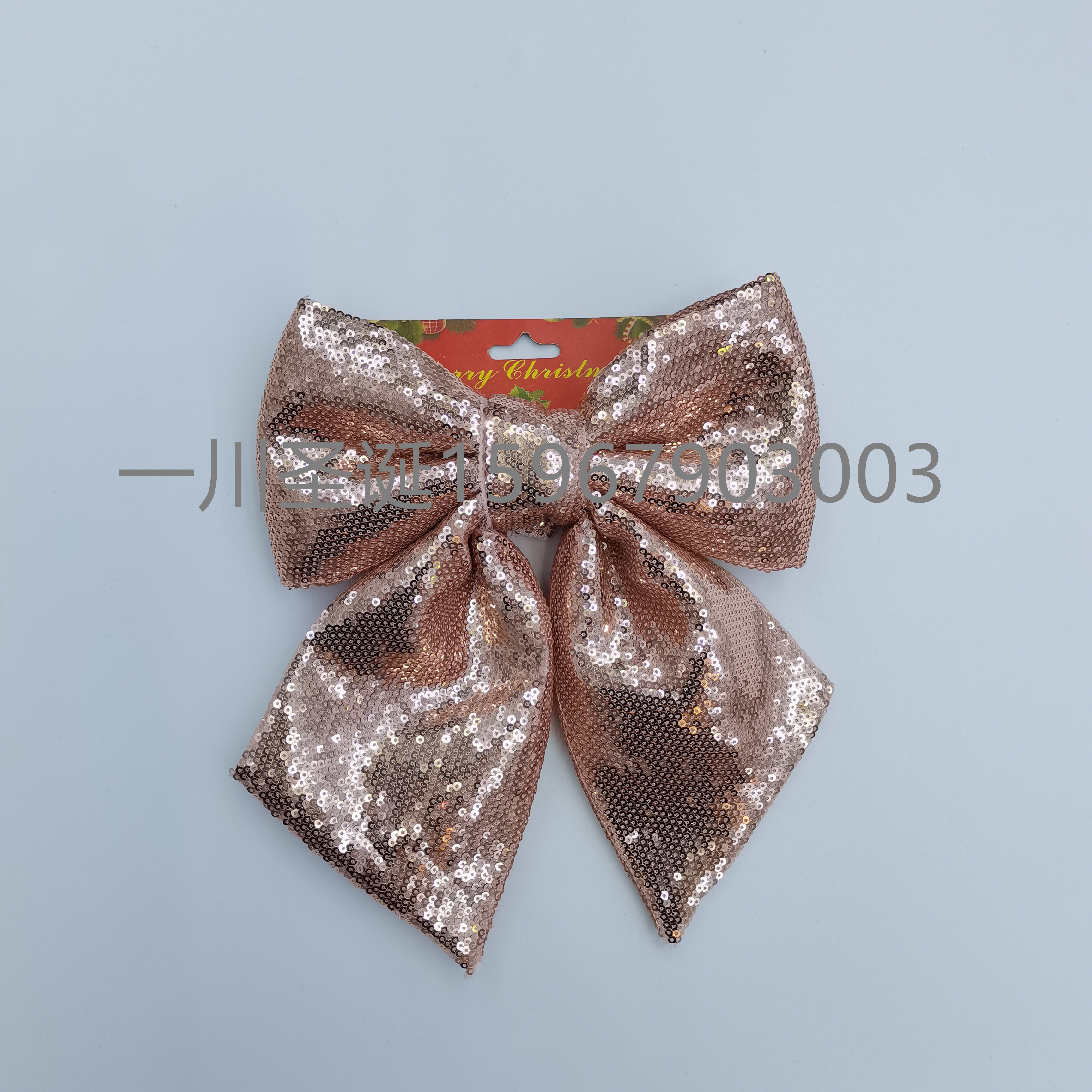圣诞蝴蝶结 鳞片蝴蝶结 圣诞用品 圣诞装饰品