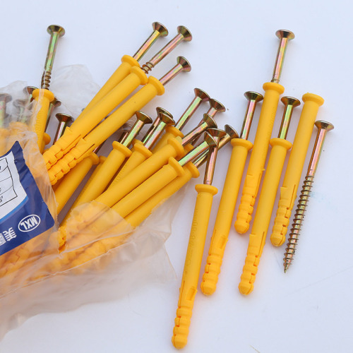 Factory Wholesale 45# Steel Small Yellow Croaker Expansion Plug Plastic Expansion Nail Nylon Expansion Bolt Expansion Screw Wholesale 