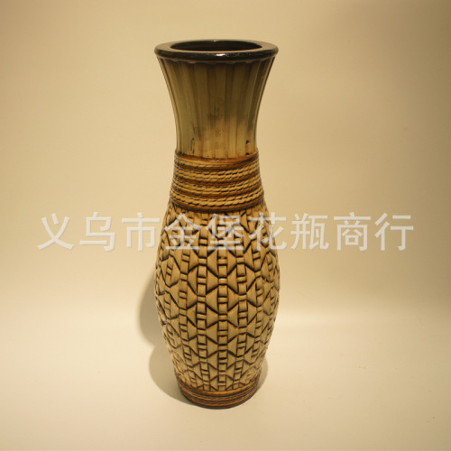 hotel decoration flower arrangement dried flower thick ceramic bottle 60cm ceramic decoration floor large vase chinese retro