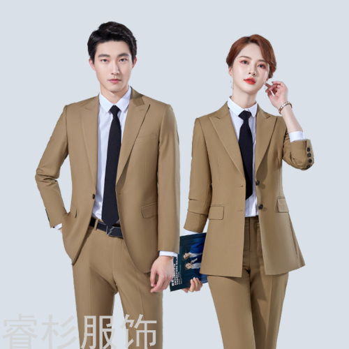light luxury fashion men‘s and women‘s same business wear korean style suit suit bank tooling business formal wear overalls