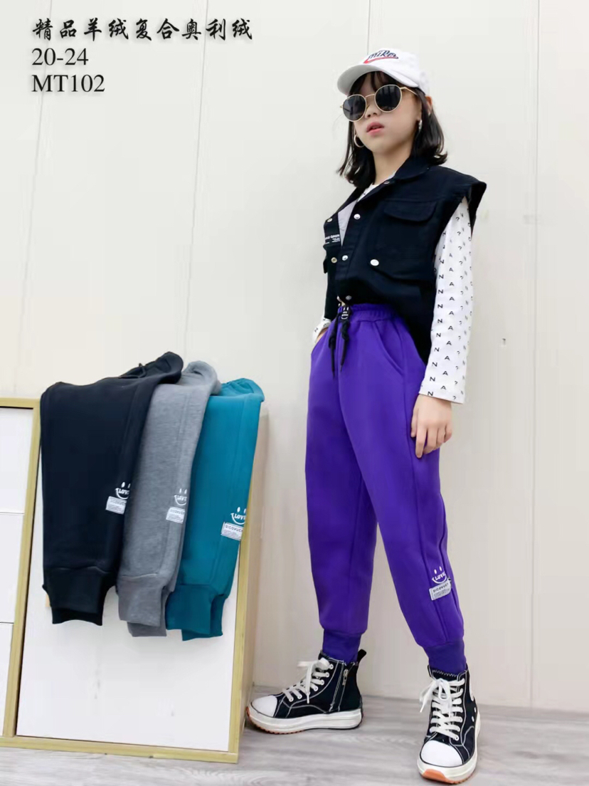 2021童装童裤精品羊绒5-8岁中童裤休闲运动童装童裤