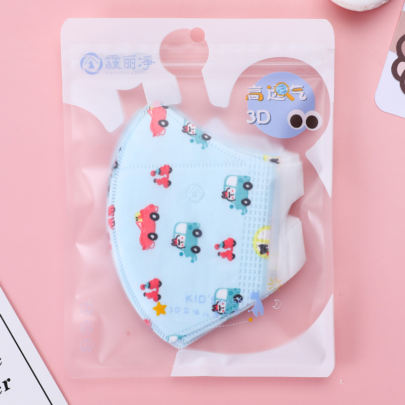 儿童3d口罩立体一次性防护四层民用卡通印花透气宝宝小孩儿童口罩