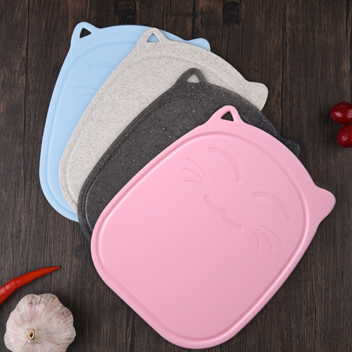 Cartoon Household Fruit Chopping Board Easy to Carry Lightweight Cutting Board Baby Food Supplement Cutting Board Wheat Straw Cutting Board