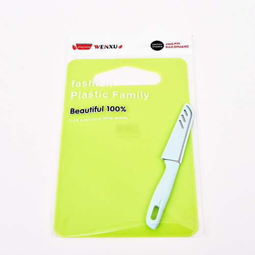 In Stock Wholesale Cutting Fruit Cutting Board Kitchen Chopping Board Chopping Board Small Chopping Block Household Plastic Cutting Board with Fruit Knife