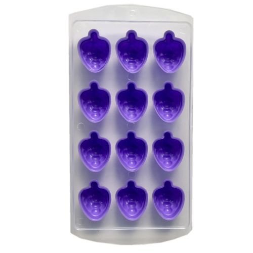 factory direct supply 12 grid creative silicone grape stretchable ice tray creative grape ice maker
