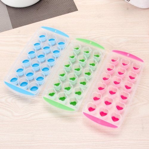 factory direct creative silicone stretchable plastic ice tray creative 18-grid fruit shaped ice maker