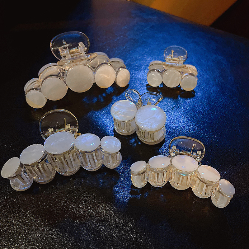 超仙气质后脑勺夹网红潮发夹人鱼姬抓夹鲨鱼夹洗澡头饰品