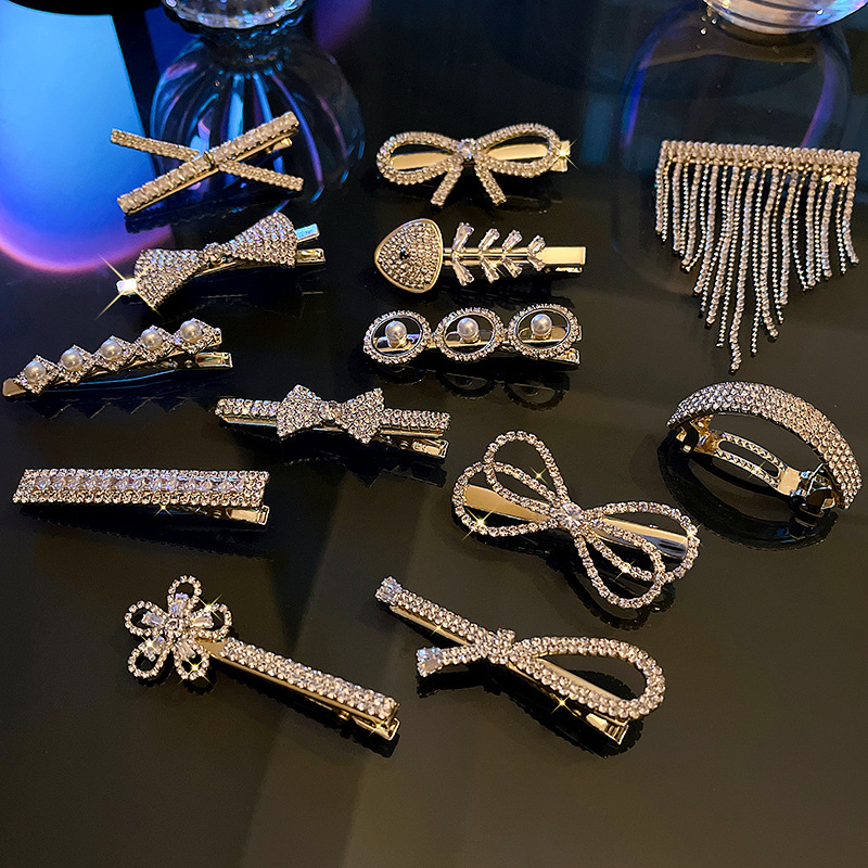 超闪水钻发夹系列网红后脑勺气质2021年新款发卡头饰马尾夹女