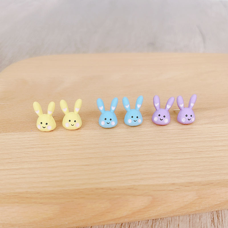 时尚田园兔子质感耳环设计银针日韩风ins迷你耳钉清新可爱卡通女