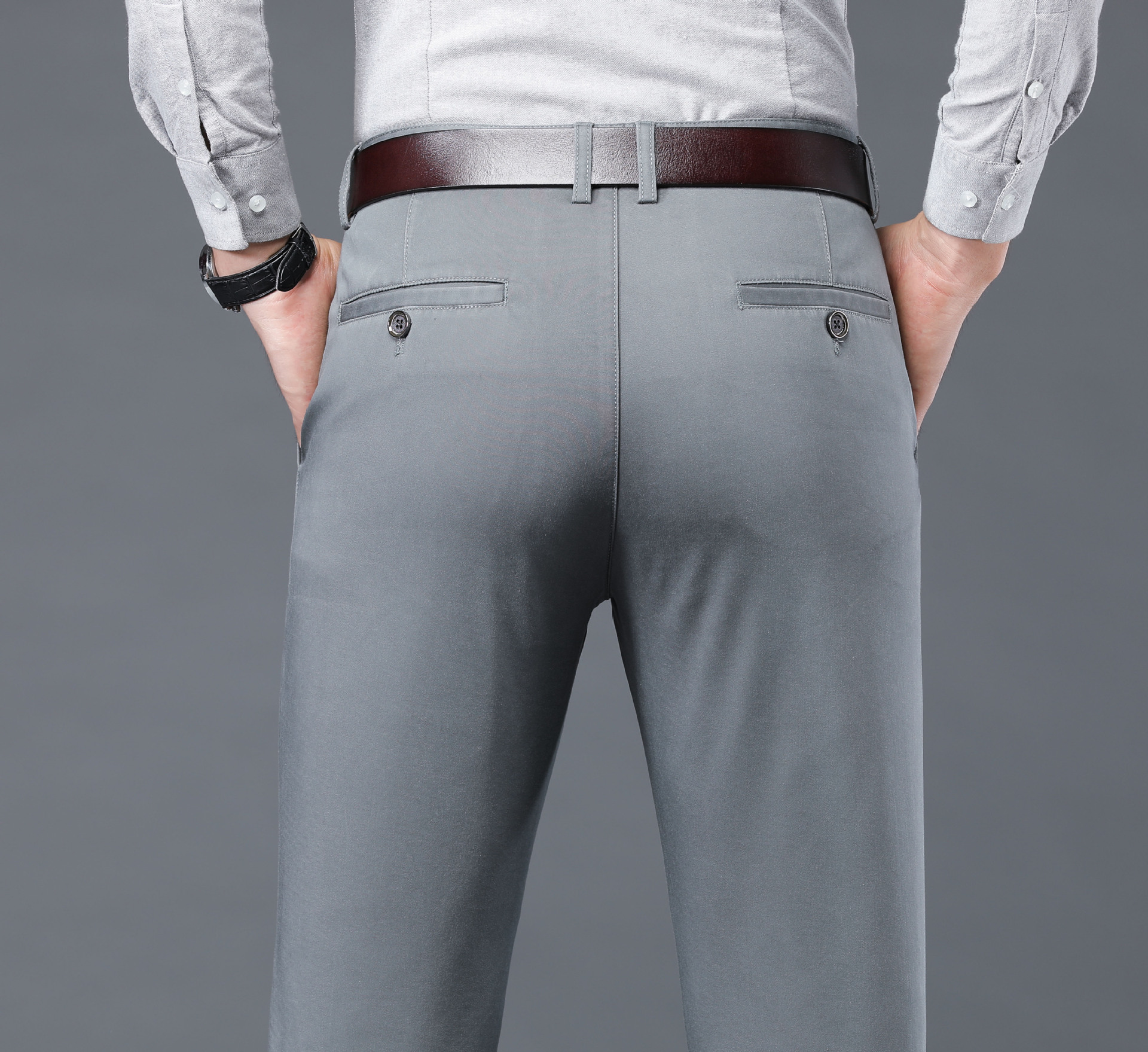 中年男士休闲裤宽松直筒棉裤薄款西裤子品质韩版大码休闲男裤批发