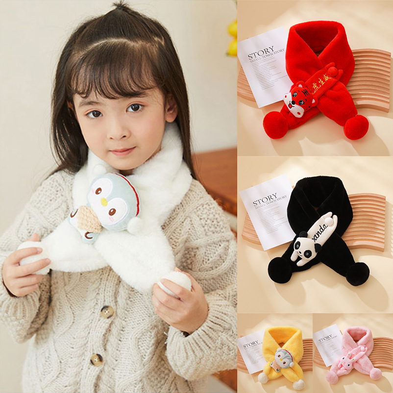 韩版儿童围巾亲子毛绒仿兔毛仿濑兔毛男童女童围巾秋冬季保暖围脖