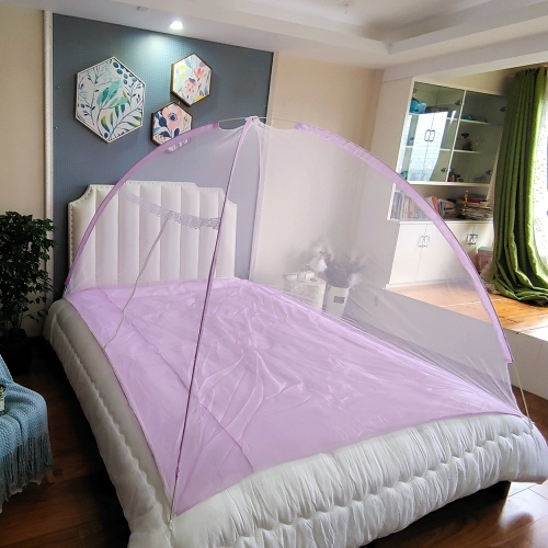 foldable automatic magic mosquito net adult cloth bottom double mosquito net