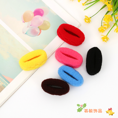 Internet Celebrity Same Color Towel Thick Hair Band Ins Internet Celebrity Mori Hair-Binding Ponytail Rubber Headband Head Rope Large Intestine Hair Rope
