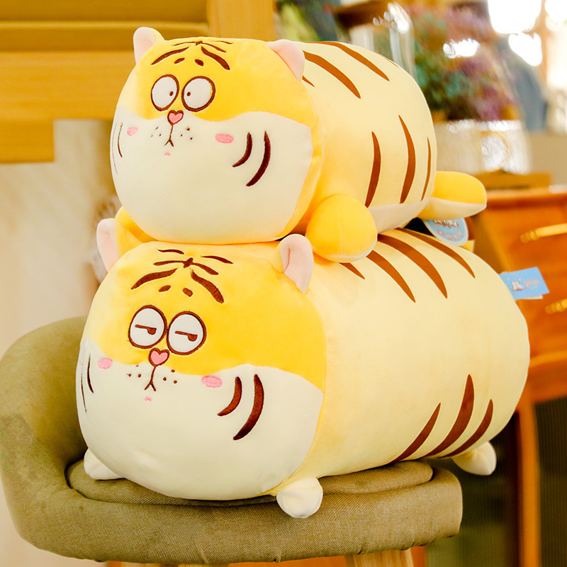 可爱小老虎公仔抱枕毛绒玩具女生床上睡觉玩偶布娃娃