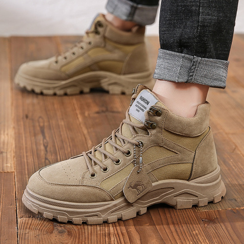 autumn and winter new martin boots men‘s korean-style men‘s high-top shoes platform shoes british ankle boots wolf warriors boots