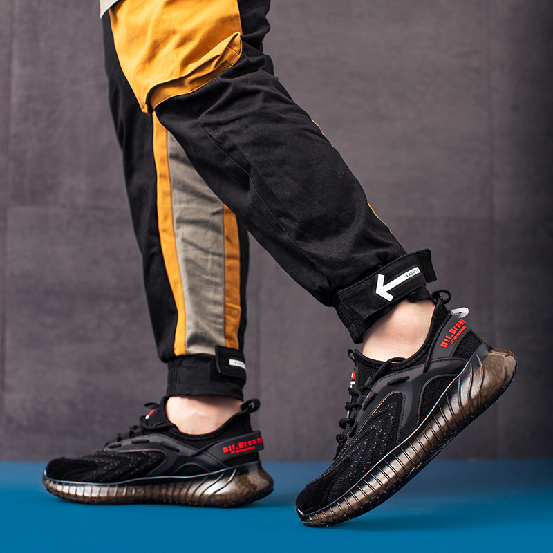 男鞋202夏季新款350椰子鞋男士飞织跑步潮流百搭运动鞋子男潮鞋