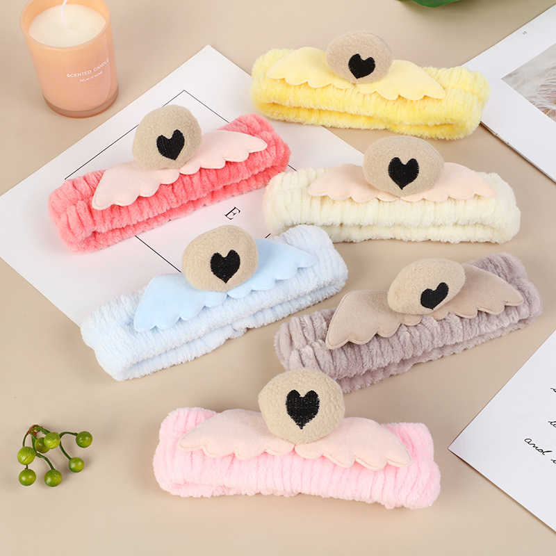 2021新款韩版创意简约天使翅膀洗脸束发带甜美敷面膜化妆网红发饰