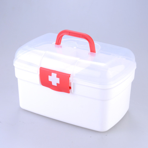 household Storage Plastic Medicine Box Storage Box Portable Multi-Layer Portable Medicine Box Manufacturers Order Logo Wholesale