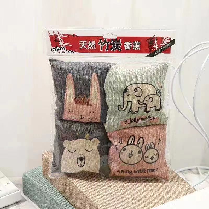 古香蔓批发香薰包竹炭包 家居汽车竹炭空气净化包可印客人图