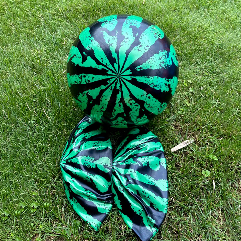 儿童充气玩具西瓜球幼儿园拍拍球小皮球2022印花足球地摊热卖批发