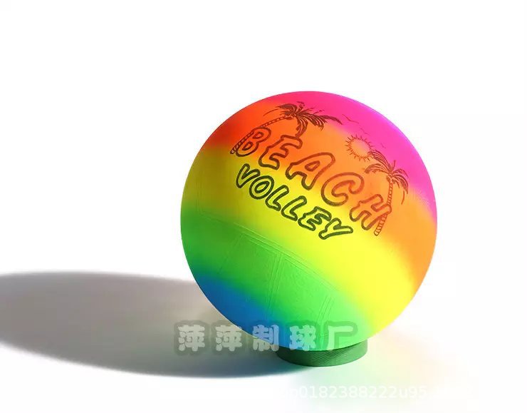 9英寸加厚PVC彩虹球沙滩玩具 儿童充气皮球厂家直销 夏季水球热卖