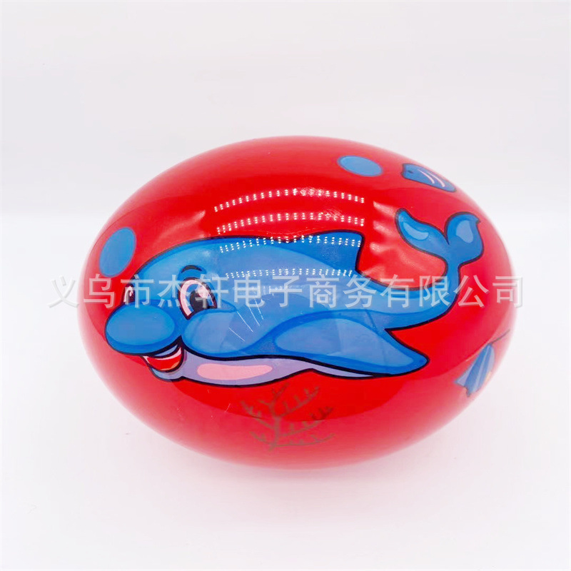 热卖儿童玩具拍拍球充气皮球卡通贴标球柔软弹力好公园地摊批发