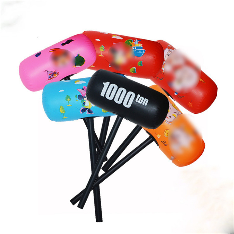 批发大小号千吨锤 充气玩具1000吨锤子号千吨锤地推扫码礼品