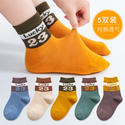 baby socks autumn letters room socks stall wholesale children‘s socks boys girls mid-calf length korean fashion socks delivery