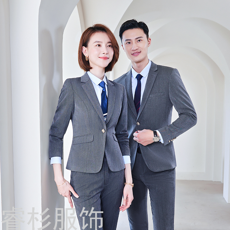 职业装秋冬西服套装工装售楼部男女同款商务西装正装工作服