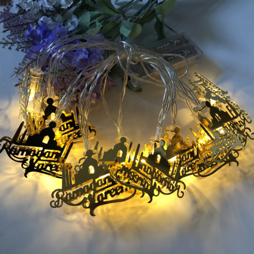 new muslim wrought iron led letter castle string lights decorative colored lights amazon hot sale