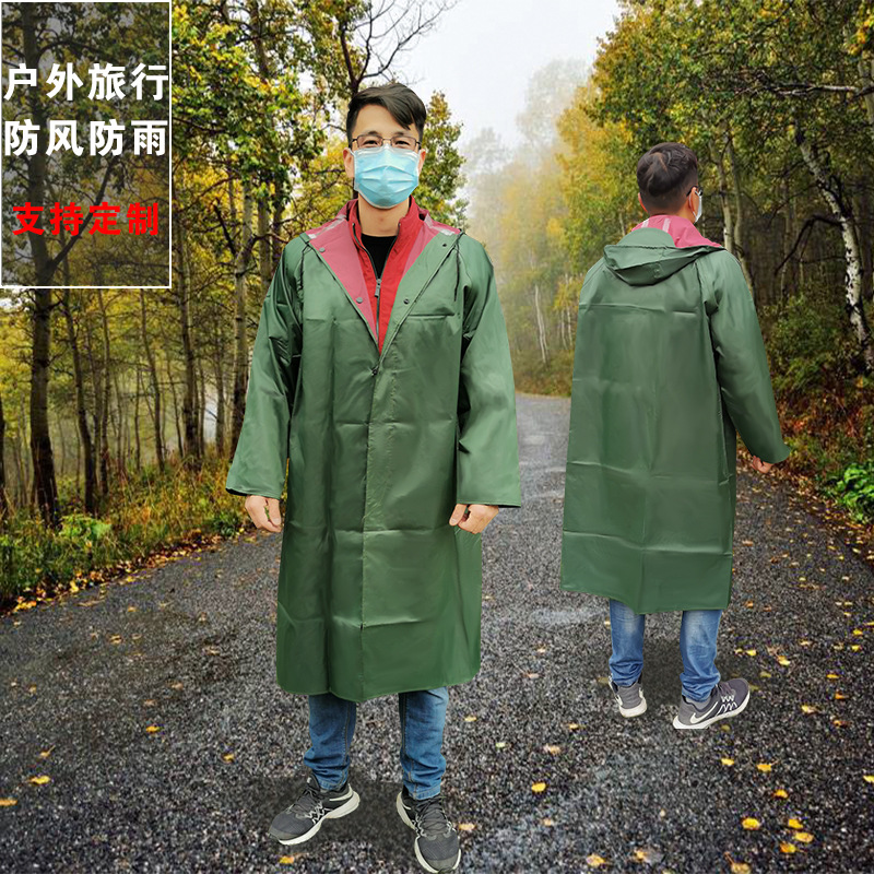 厂家批发长款户外雨衣成人徒步登山披风防水雨披一件代发雨衣