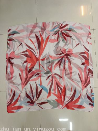 Leaf Printed Pattern Fashion Bali Yarn Scarf Various Colors and Styles