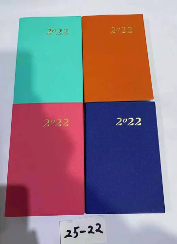 Spot PU Leather Surface 2022 Calendar English Western Foreign Trade 365 Days Diary Cover Can Be Customized 