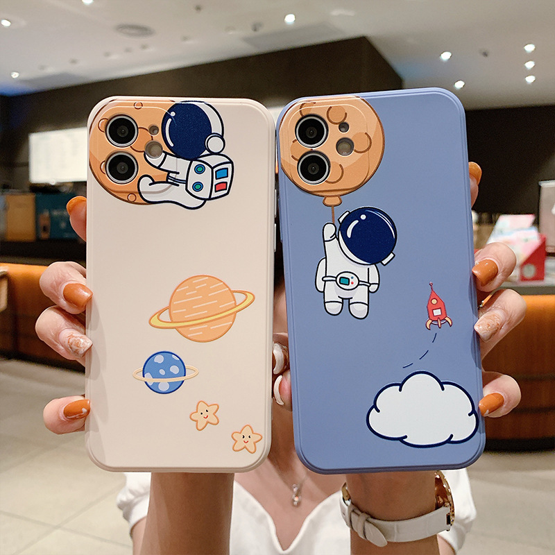 适用太空宇航员苹果11手机壳iPhone12潮牌情侣Max全包13Pro保护套