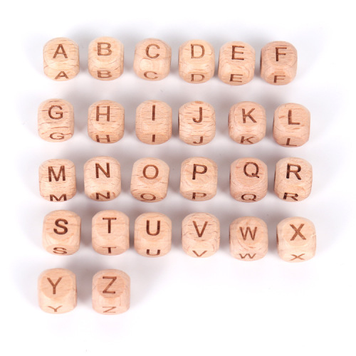 26 english letters case beech beads english beech square beads children‘s molar beads complete set of literacy toys