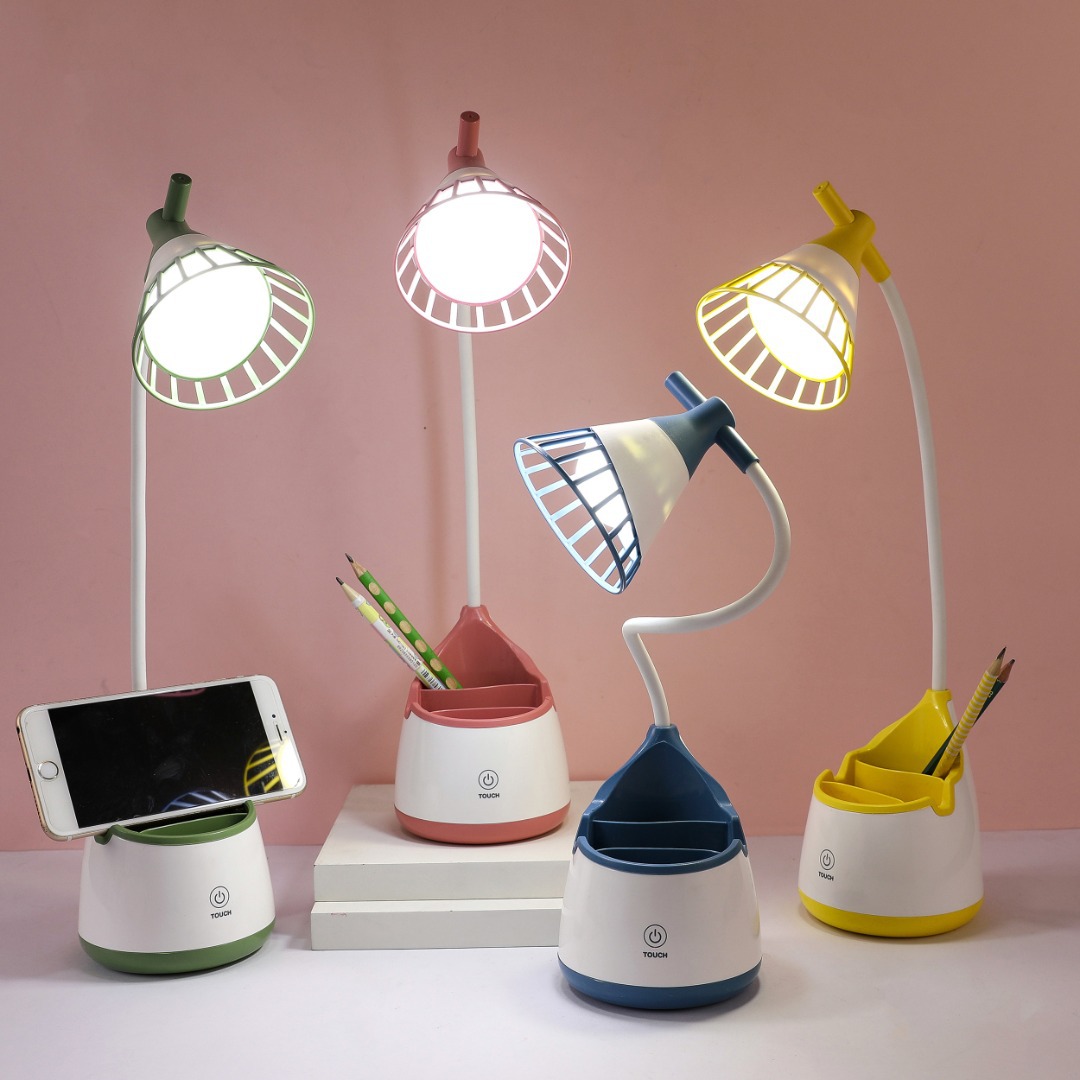 羽毛球灯头水滴笔筒可充电台灯LED客厅护眼儿童学生卧室床头阅读